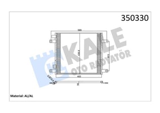 KLİMA RADYATÖRÜ DAF DAF 75CF 98<00 CF65 01<13 CF75 01<13 CF85 01<07 KURUTUCUSUZ AL/BRZ 463×436,8×16