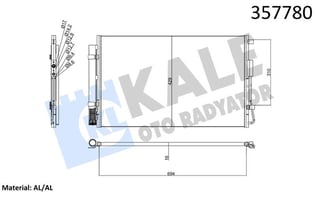 KLİMA RADYATÖRÜ HYUNDAI GRAND SANTA FE / SANTA FE III AL/BRZ KURUTUCULU