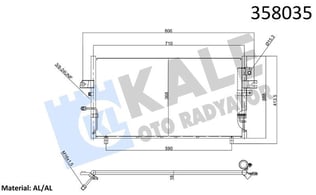 KLİMA RADYATÖRÜ NISSAN MAXIMA / MAXIMA QX IV CEFIR O II 2.0 3.0 98<01 AT/MT KURUTUCU İLE BRAZING AL/AL 710×368×18 AL/AL 710×368×18