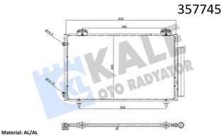 KLİMA RADYATÖRÜ TOYOTA COROLLA 1.4/2.0D-4D 1.4/1.6 VVTI 00<07 KURUTUCU İLE BRAZING AL/AL 630×390×16 AL/BRZ