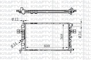 MOTOR RADYATORU (600×368×16) ASTRA G 98-> MANUEL> BRAZING