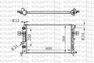 MOTOR RADYATORU (600×368×26) ASTRA G 98-> OTOMATIK> BRAZING