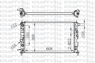 MOTOR RADYATORU (608×358×22) VECTRA B 95-> OTOMATIK> BRAZING