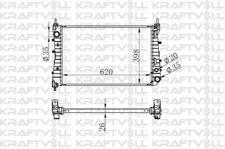 MOTOR RADYATORU (621×395×26) LINEA 1,3 MULTIJET 07-> MANUEL> BRAZING