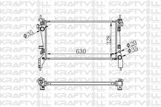 MOTOR RADYATORU (630×318×22) FIORINO-BIPPER-NEMO 1,3 MULTIJET 08> BRAZING