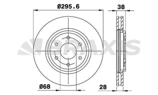 ON FREN DISK AYNASI HAVALI NISSAN NAVARA 2005-2011 PATHFINDER 2005-2011 (296X6) 16 JANT