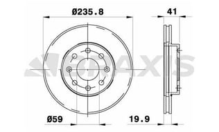 ON FREN DISKI AVEO T250 T255 05> KALOS 02> MATIZ 05> SPARK 10> HAVALI 236mm