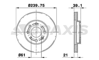 ON FREN DISKI (AYNASI) HAVALI HONDA JAZZ 2002-2008 CITY 2005-2010 (240X4)