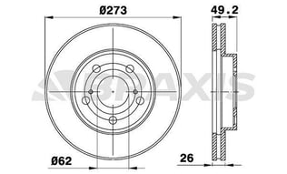 ON FREN DISKI (AYNASI) HAVALI TOYOTA COROLLA AURIS D4D DIZEL 2007-2012 (273X5)