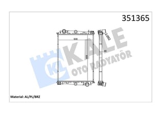 RADYATOR DAF DAF 65CF/FA/FAV 75CF/FA/FAG/FAR/FAV/F T 85CF 98=> (MT) (ÇERÇEVESİZ) AL/BRZ 806×608×48