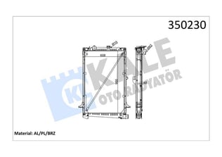 RADYATOR DAF DAF CF85 FA/FAC/FAD/FAG/FAQ/FAR/FAT/F AX/FT/FTG/FTP/FTR/FTS/FTT 01=> (MT) (ÇERÇEVELİ) AL/BRZ 950×608×48