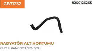 RADYATÖR HORTUMU ALT CLIO II KANGOO II 1.5 DCI 03>07