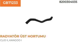 RADYATÖR HORTUMU ÜST KLİMALI KANGOO CLIO II 1.5 DCI
