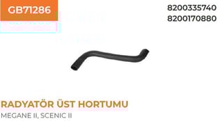 RADYATÖR HORTUMU ÜST MEGANE II 1.4 16V 02>09