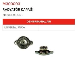 RADYATÖR KAPAĞI UNİVERSAL JAPON