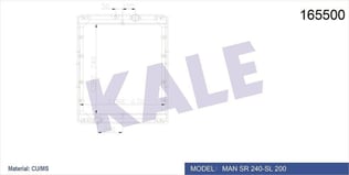RADYATOR MAN 83.06101.6502 MAN SL200 KOMPLE RADYAT ÖR 740×670×77