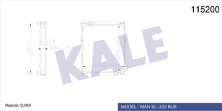 RADYATOR MAN SL 232 OTOBUS 3 SIRA PA 840×768×74