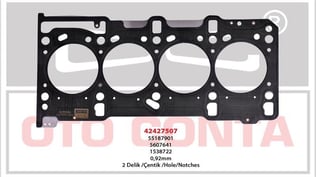 SİLİNDİR KAPAK CONTASI 0.92MM 2 DELIK YM PALIO ALBEA DOBLO CORSA ASTRA COMBO 1.3 MTJD