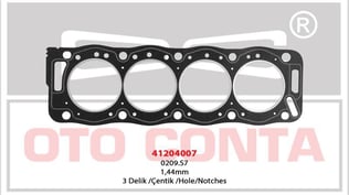 SİLİNDİR KAPAK CONTASI BERLINGO 1.9D 3 ÇENTIK PEUGEOT 405 BERLINGO 1.9D S.K.C 1.44 MM 3 ÇENTIK D9A-D9B-XUD9 DJZ-AJZ 0209.S7
