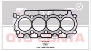 SİLİNDİR KAPAK CONTASI BIPPER FIESTA NEMO 1.4 HDI 4 DELIK P.206-BIPPER FIESTA NEMO 1.4 HDI S.K.C ÇELIK MLS 1.40MM 4 DELIK 8HS-8HT-8HX- DV4TD 0209.AG