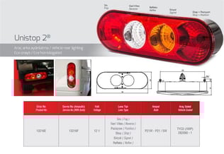 STOP LAMBASI DUYLU FORD TRANSİT V184 12V ÜNV