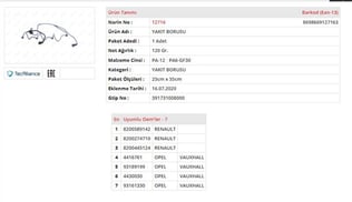 YAKIT BORUSU RENAULT LAGUNA II   2.2 DCI RENAULT M ASTER II   2.5 DCI