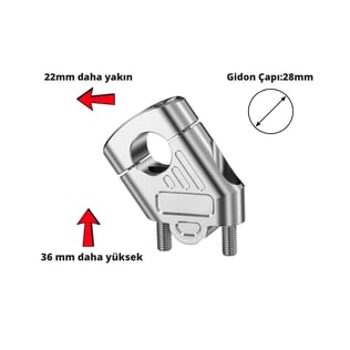 Nukropart 28mm Gidonlar İçin Gidon Yükseltme