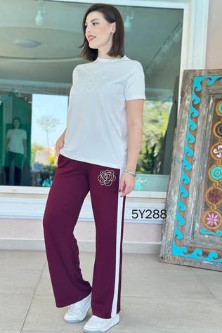 Gül Nakışlı Modal Kumaş Takım