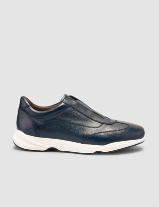 Men 100% Genuine Leather Navy Blue Shoes