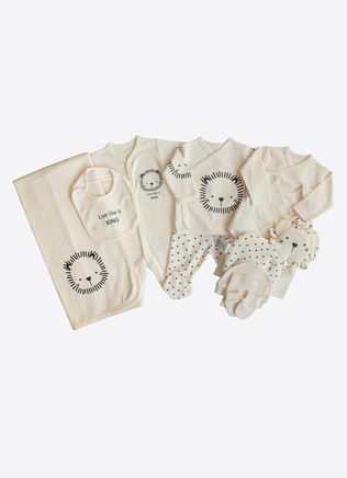 ORGANİK KÜÇÜK ASLAN 12'Lİ ZIBIN SET NATURAL