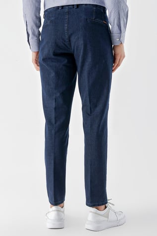 Morven Erkek Lacivert Pamuk Yan Cep Dynamic Fit Chino Pantolon