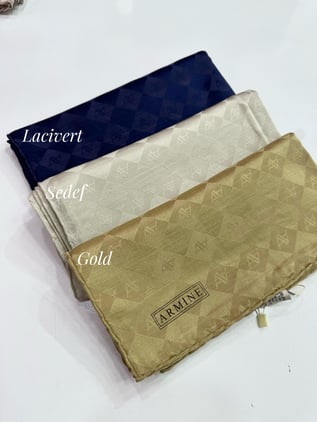 Armine Pamuk İpek Eşarp Gold Rengi
