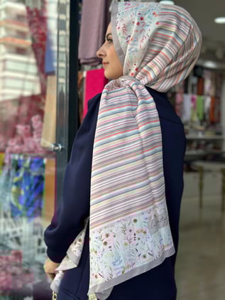 Desenli Özel Şal (Bej)