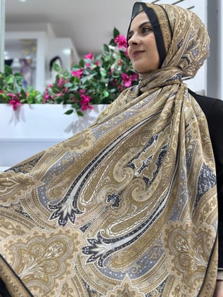 İpekseli  Desenli Şal - Model- 3