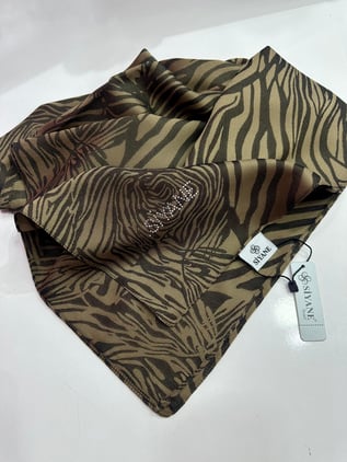 Siyane Zebra Desenli Açık Kahve Rengi