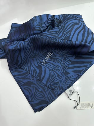 Siyane Zebra Desenli İndigo Rengi