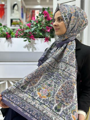 Zer Desenli Pamuklu Şal 06