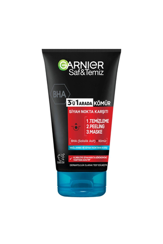 Garnier Saf & Temiz Siyah Nokta Karşıtı Kömürlü 3ü 1 Arada 150 ml