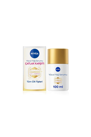NIVEA Luminous630 Çatlak Karşıtı Vücut Bakım Yağ Serumu 100ml, Hamilelik, Kilo Değişimi Çatlak Giderici Yağ Serumu