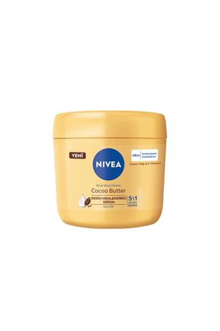 NIVEA Cocoa Butter El Ve Vücut Bakım Kremi 400ml, 48 Saat Nemlendirici Serum, E Vitamini, Kakao Yağı