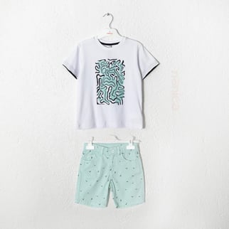 Erkek Çocuk T-Shirt Şort Takım 1-3 Yaş