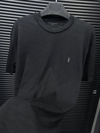 Nakış Logolu Düz Basic T-Shirt - Beyaz