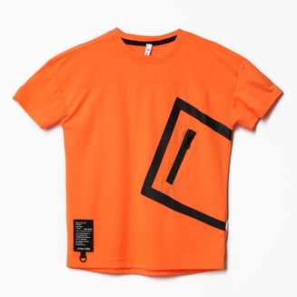 Erkek Çocuk Kare Cep T-Shirt 6-16 Yaş