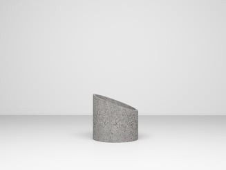 Destina Serisi Yuvarlak Beton Gri Saksı
