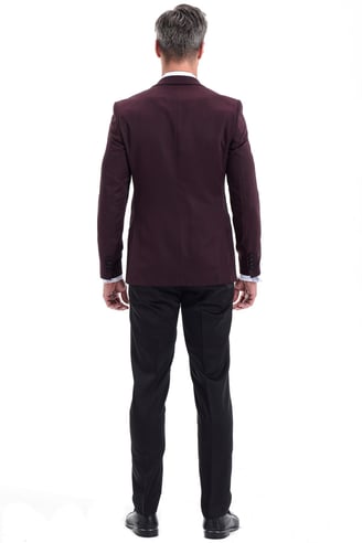  Morven Erkek Bordo Broadway Slim Fit Damatlık Takım Elbise