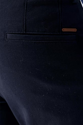 Morven Erkek Lacivert Pamuk Yan Cep Slim Fit Chino Pantolon