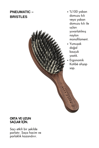 Acca Kappa Kotibè Wood Porcupine Mini Oval Brush