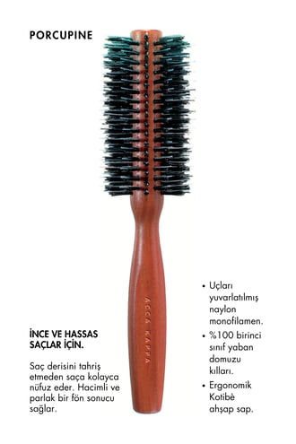Acca Kappa Porcupine Hairbrush 54mm/46mm