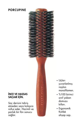 Acca Kappa Porcupine Hairbrush 60mm/52mm