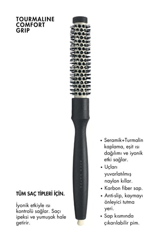 Acca Kappa Tourmaline Hairbrush 16mm